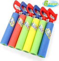 Fun-Here moisture Guns Shooter 6 Pack, Super Foam Soakers Blaster Squirt Guns, Pool Noodles Toy with Plastic Handle Summer Swimming Beach Garden Fighting Game,Outdoor Toys for Kids Boys Girls Adults