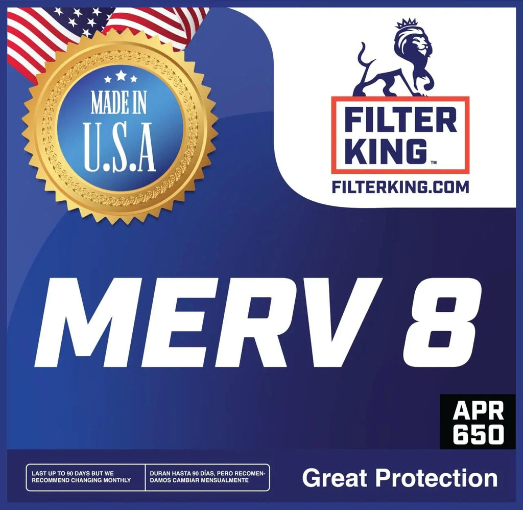 Filter King 9x5x1a Air Filter | 4-PACK | MERV 8 HVAC Pleated A/C Furnace Filters | MADE IN USA | Actual Size: 9 x 5 x .75"