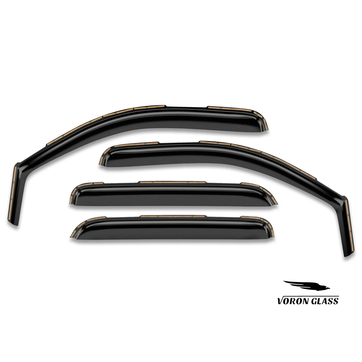 Voron Glass in-Channel Extra Durable Rain Guards for  F150 2015-2020 SuperCab (fit for  F250-F550 17-23), Window Deflectors, Vent Window Visors, 4 Pieces - 230095