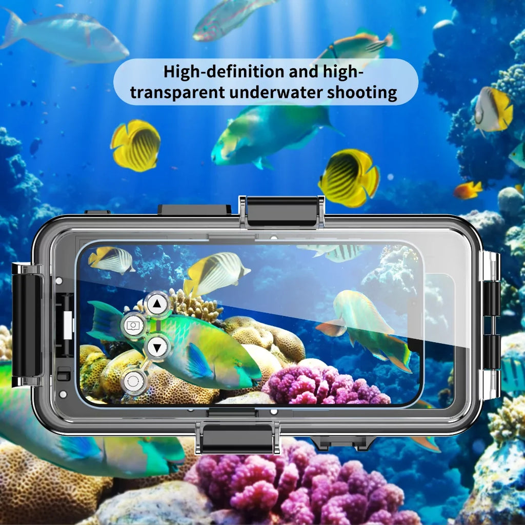GREHOME Waterproof Underwater Diving Universal Case protector For iPhone 13 12 Pro Max [98ft / 30m] full body protection