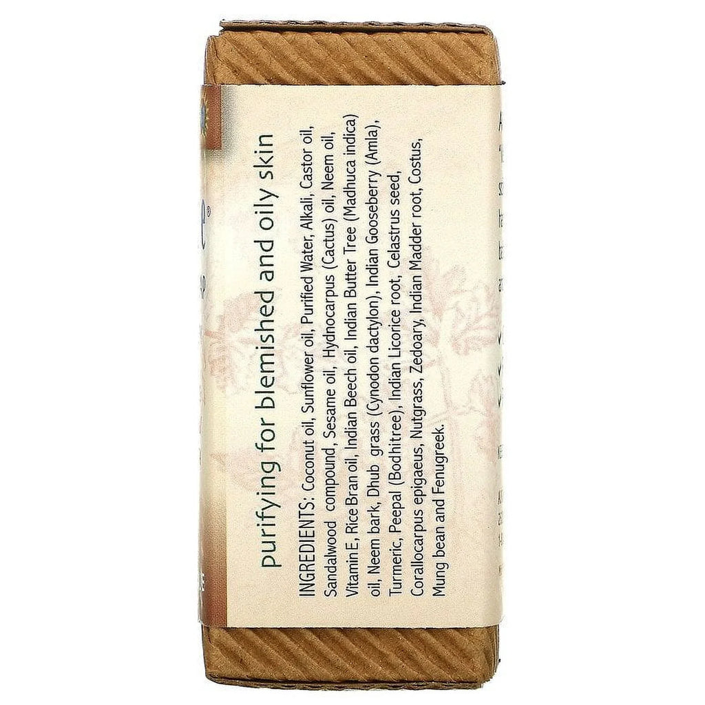 by Auromere (pack of 6). Ayurvedic Bar Soap with Organic Neem Sandal-Turmeric - 2.75 oz