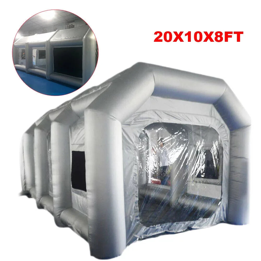 CNCEST Inflatable Spray Booth 2 Filter System Portable Paint Tent Mobile Car Paint Booths  20x10x8 FT USA