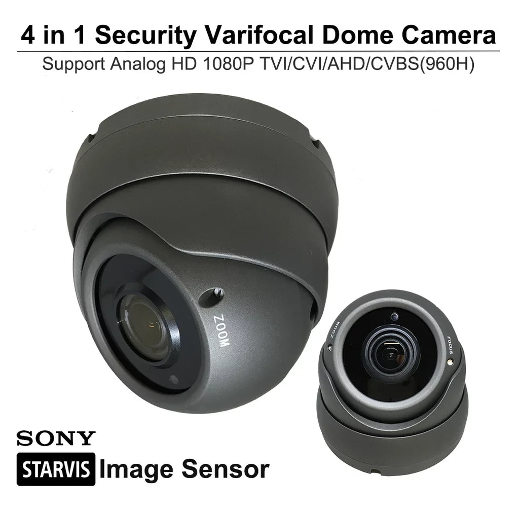 1080P ANALOG FULL HD TVI/AHD/CVI/CVBS 2.8-12MM VARIFOCAL 2.4 MP  STARVIS IMAGE SENSOR IR IN/OUTDOOR (CHARCOAL)