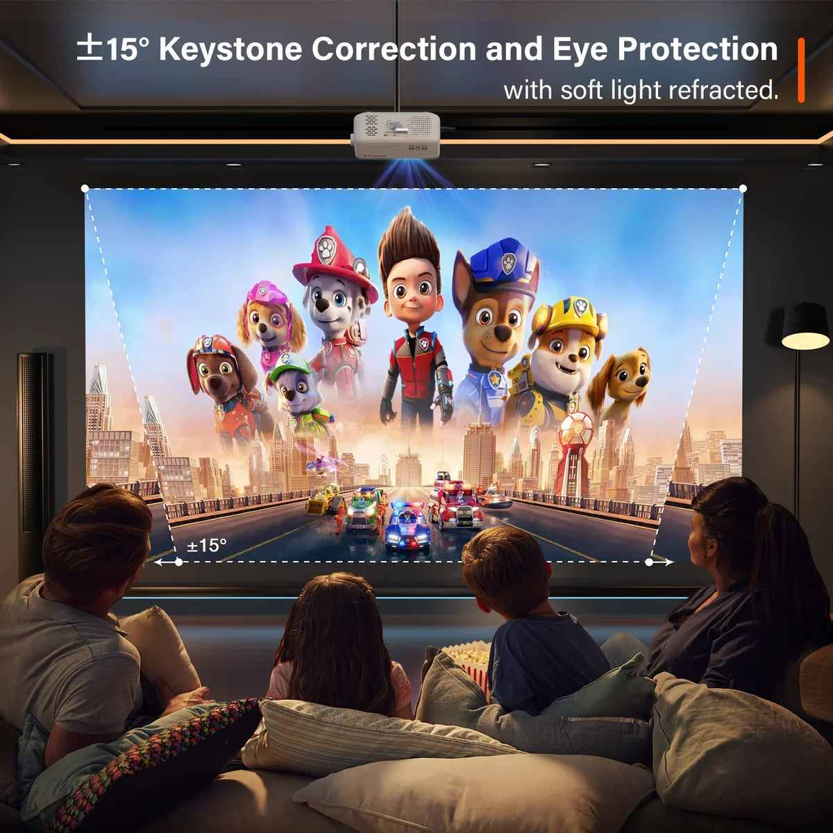 Auking 5G WIFI Bluetooth Mini Projector, 9800Lumens 1080P Full HD and 220" Display Supported movie Projector, Home Theater Projector appropriate with iOS/Android, (Tripod Included)