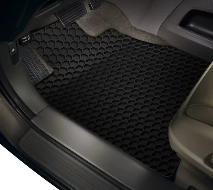 ToughPRO - Two Front Mats matching with CHRYSLER Pacifica - All elements Heavy Duty (Made in USA) - Black Rubber - 2008