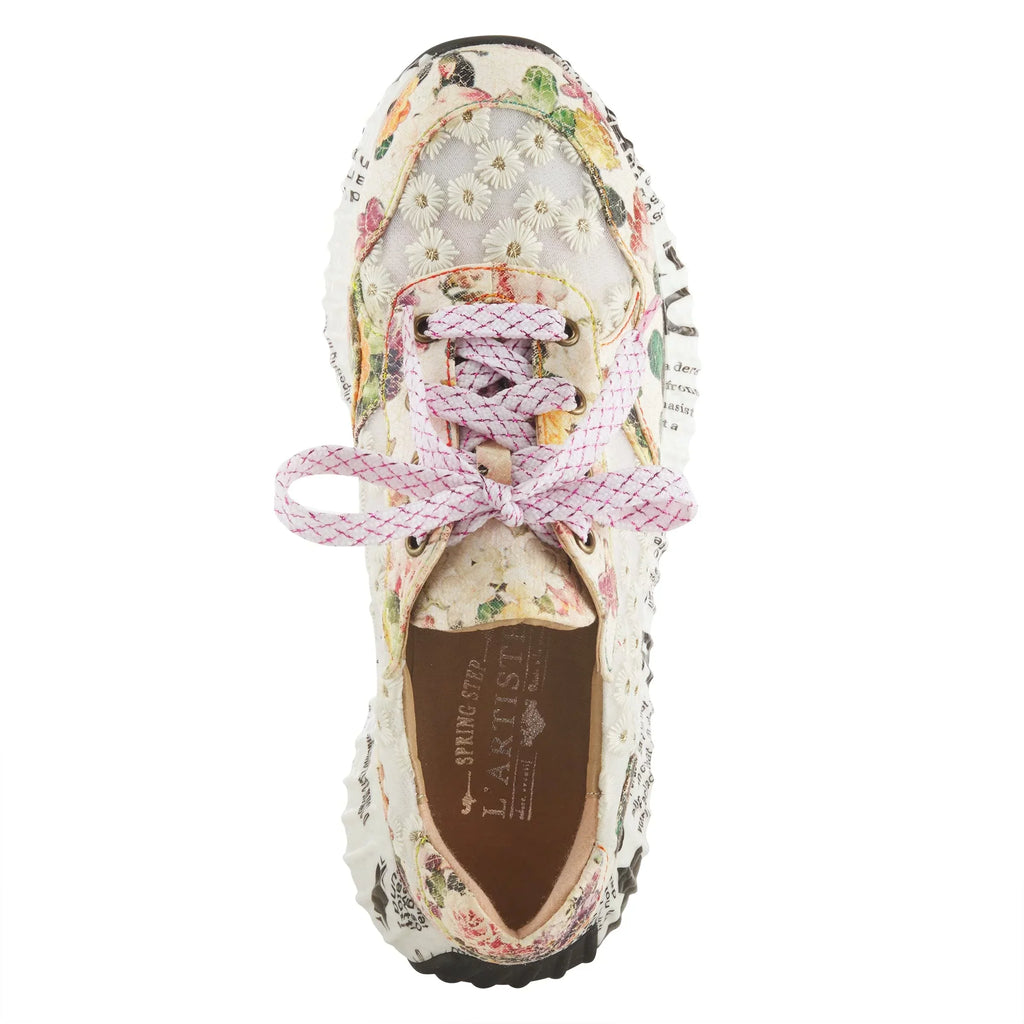 Spring Step L'Artiste Women's Daisymae Fashion Sneaker Beige Multi EU 35 / US 5