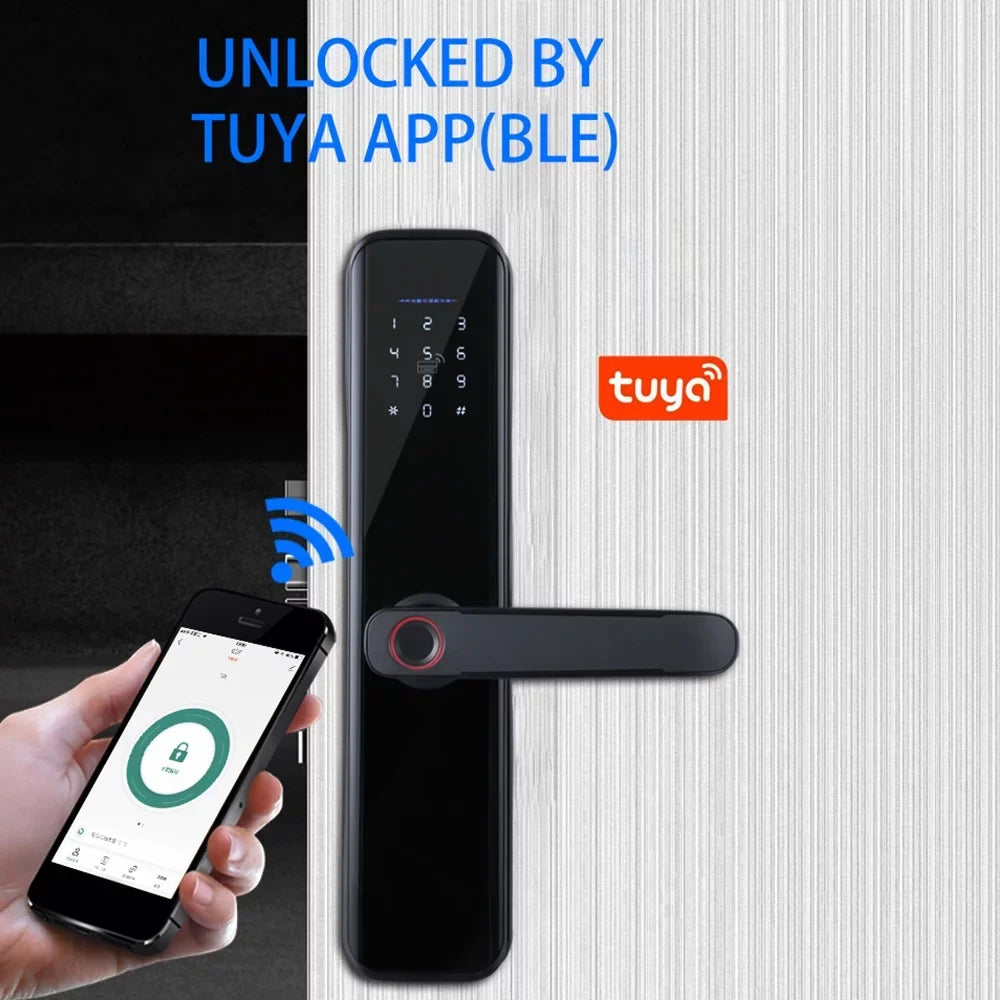 Dcenta WAFU Smart Lock Fingerprint Door Lock with Handle Deadbolt Key Attributes suitable with APP