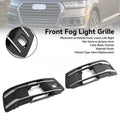 Front Bumper protector Fog Light Grille Bezel Insert Grill Fit for Audi Q7 2016-2019