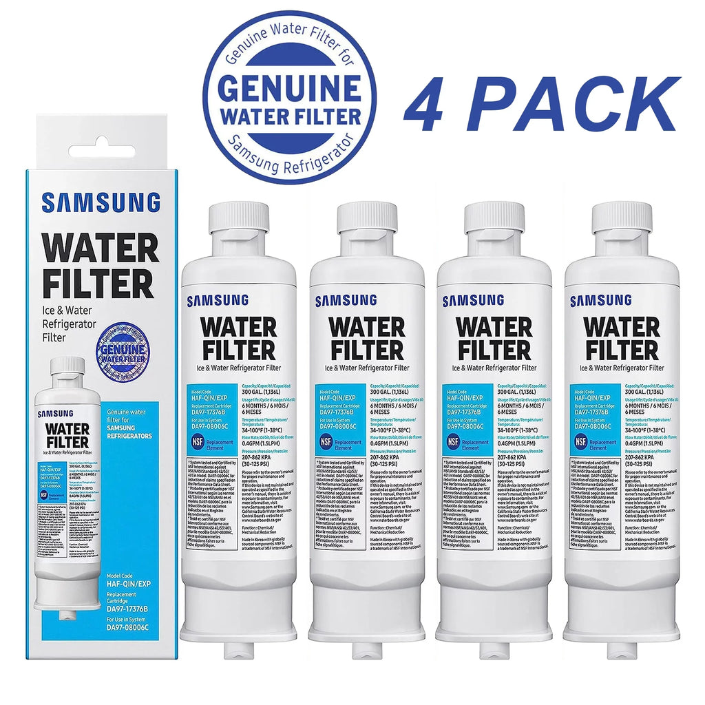 DA97-17376B HAF-QIN, DA9717376B HAF-QIN/EXP Refrigerator liquid Filter RF23M8070SG Pack of 4