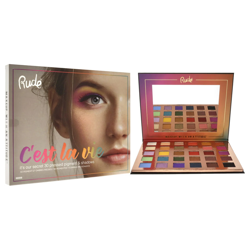 Rude Cosmetics Cest La Vie 30 Eyeshadow Palette , 1.13 oz Eye Shadow