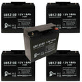 5x Pack - suitable General Power GPS2K12061 Battery - Replacement UB12180 Universal Sealed Lead Acid Battery (12V, 18Ah, 18000mAh, T4 Terminal, AGM, SLA)