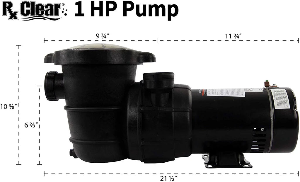 Rx Clear Radiant 19" Above-Ground Pool Sand Filter with 1  Extreme Force Pump