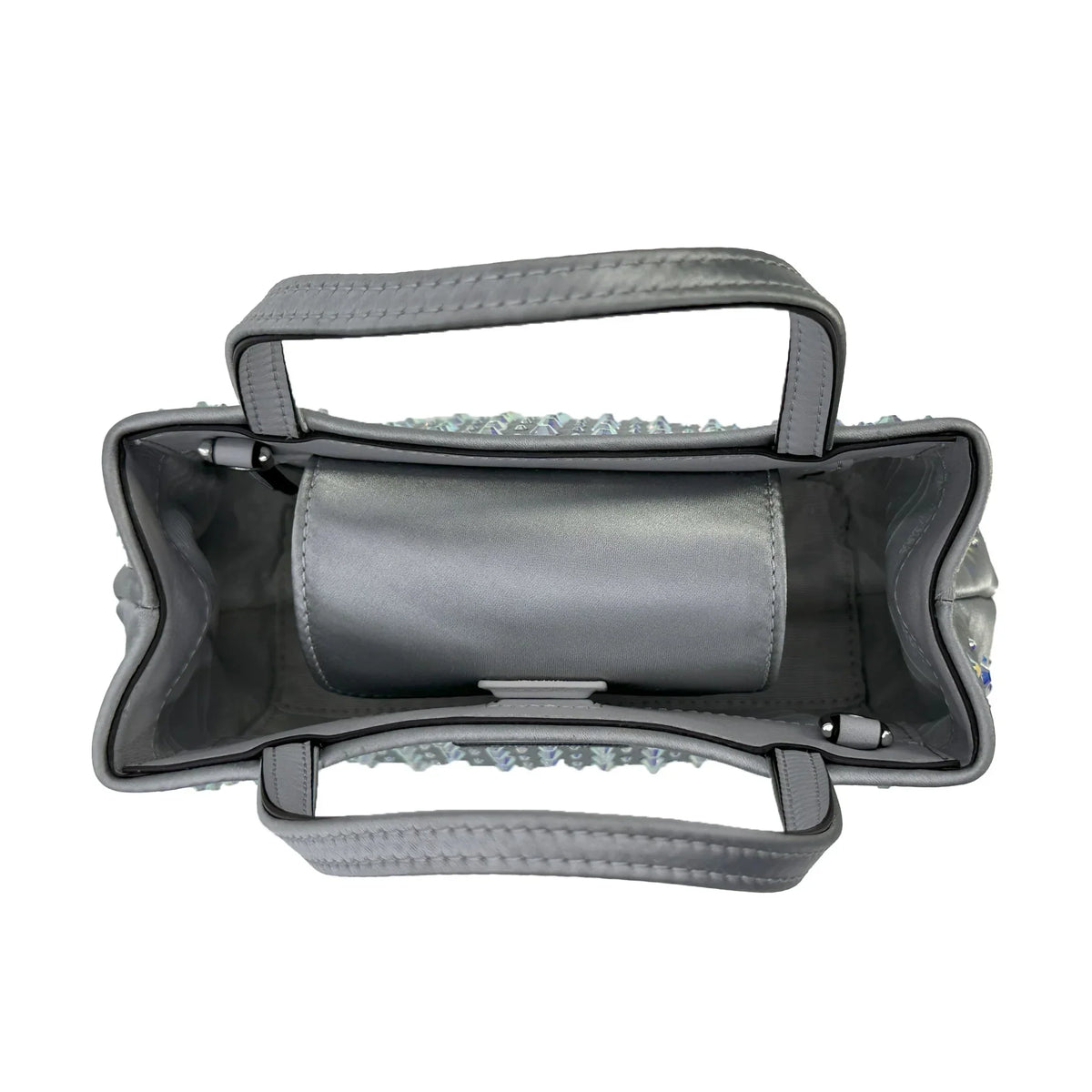 Kate Spade Sam Icon Crystal Embellished Fabric Mini Tote - Platinum Grey
