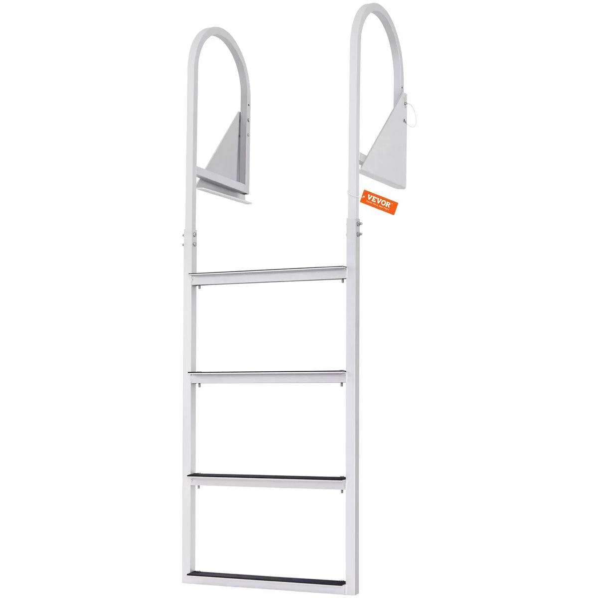 VEVOR Dock Ladder, Flip-Up 4-Step Aluminum Alloy Pontoon vessel Ladder for Ship, Lake, Pool