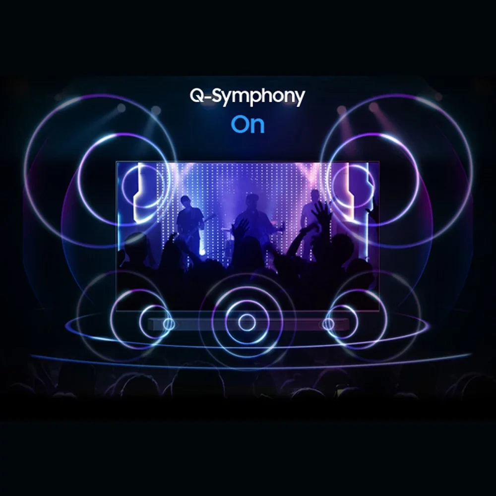 Wireless Dolby ATMOS Soundbar w/ Q-Symphony Bundle with 2 YR CPS Enhanced Protection Pack.  HW-Q800C Q-series 5.1.2 ch