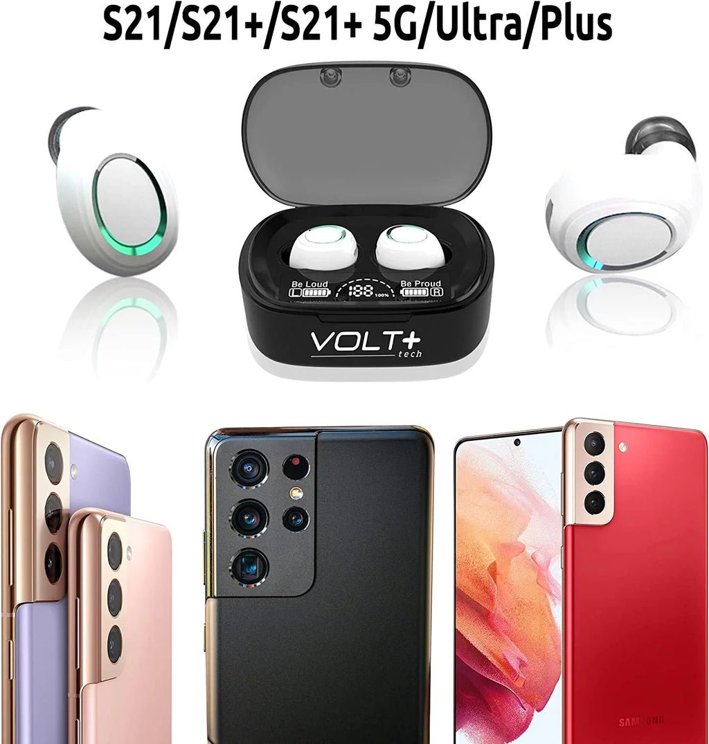 Wireless V5.1 PRO Earbuds suitable with  Galaxy Note 10/Plus/Lite/+/5G/Note10 IPX3 BlueTooth Touch Waterproof / Sweatproof / Noise Reduction with Mic (White)