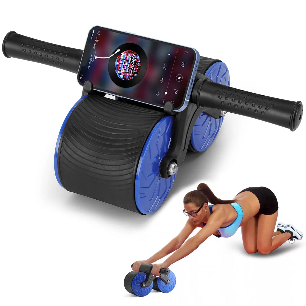 Abdominal Wheel for Abs Workout Training Muscle Strength at Home Gym - Beginner to Advanced Fitness Equipment. Ab Roller Wheel, Automatic Rebound Abdominal Wheel for Core Strength Training