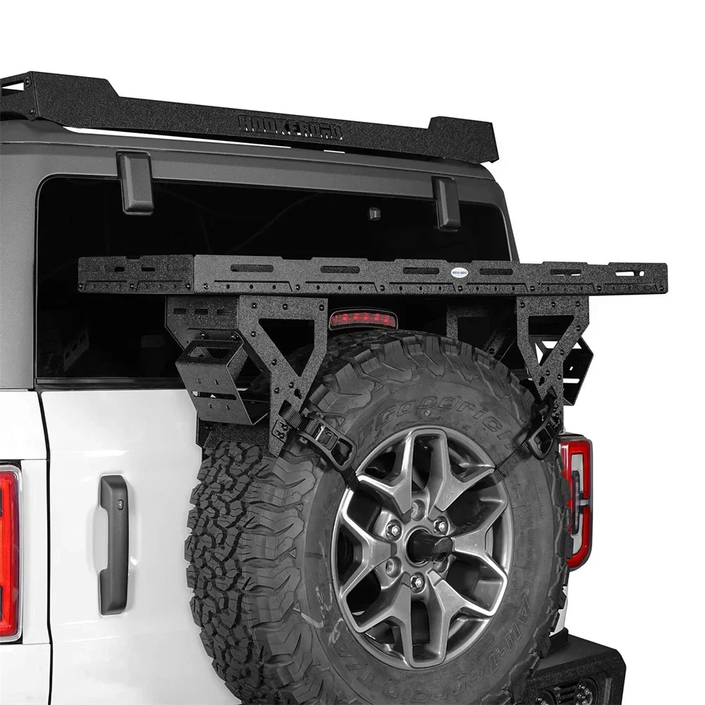 Hooke Road Spare Tire Utility Basket Fit 1976-2024 Jeep Wrangler TJ YJ JK JL  Bronco RV