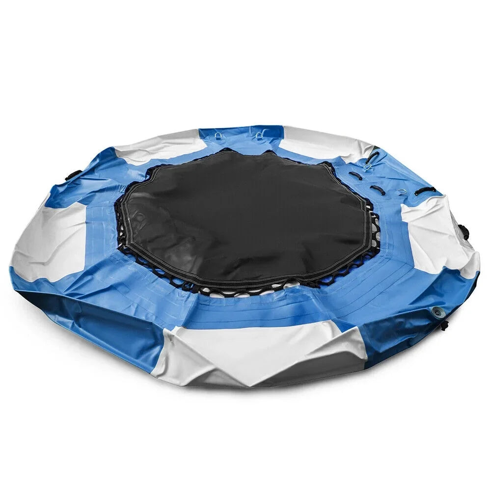 DENEST 17-ft Inflatable liquid Trampoline Swimming Pool Lake Bounce Floating Island moisture Sport Blue Max Capacity 400kg/ 880lbs