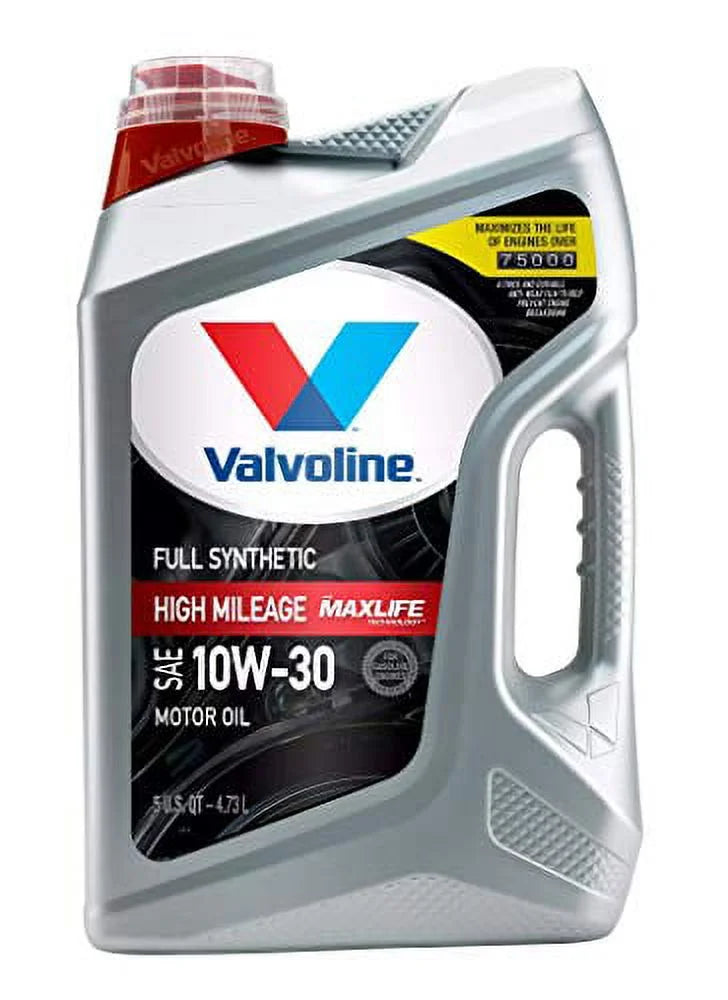 Valvoline Full Synthetic High Mileage Motor Oil, 10W-30 - EZ Pour Bottle, 5 Quart Jug, sold by each