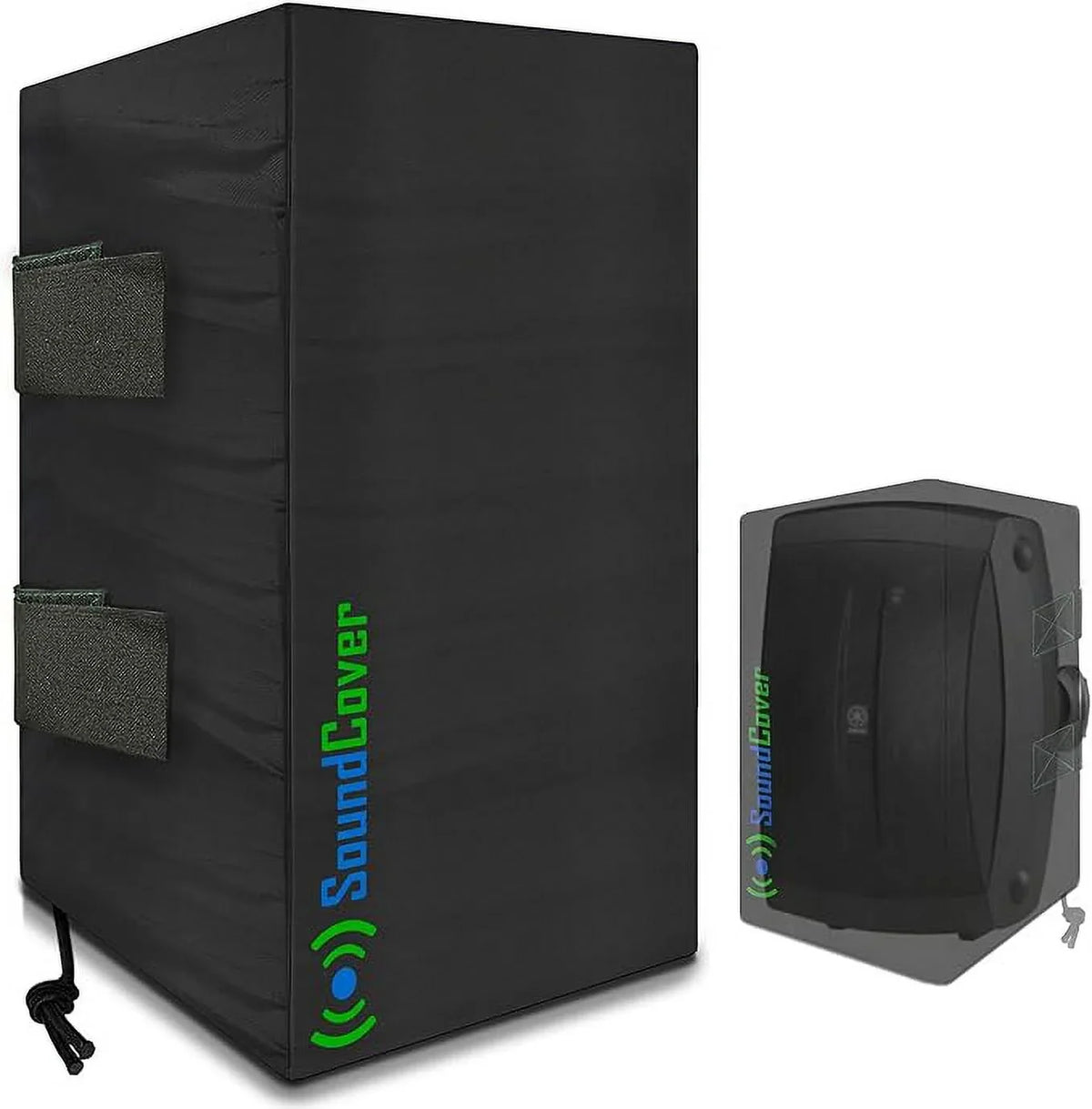 Outdoor Speaker Covers: Black, Medium Size (H 13.6" x W 7.9" x D 8.9"), suitable with Yamaha AW294, Definitive Technology AW 5500, Polk Audio Atrium 6, Yamaha AW350, and  251