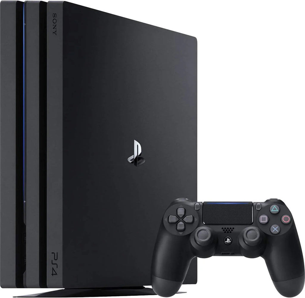 Pre-Owned  PlayStation 4 Pro 1TB Gaming Console Black Headset 2 Controller With BOLT AXTION Cleaning Kit Bundle (Refurbished: Like New)