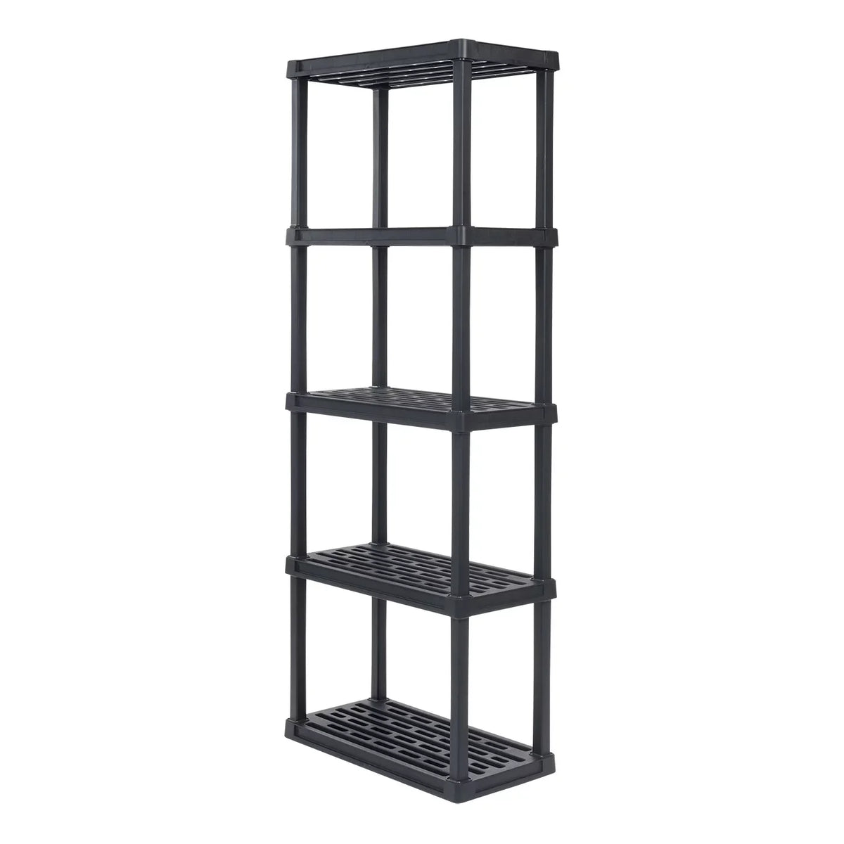 Total Capacity, Black. IRIS USA 5 -Tier Plastic Rack Storage Shelf with 200 lb