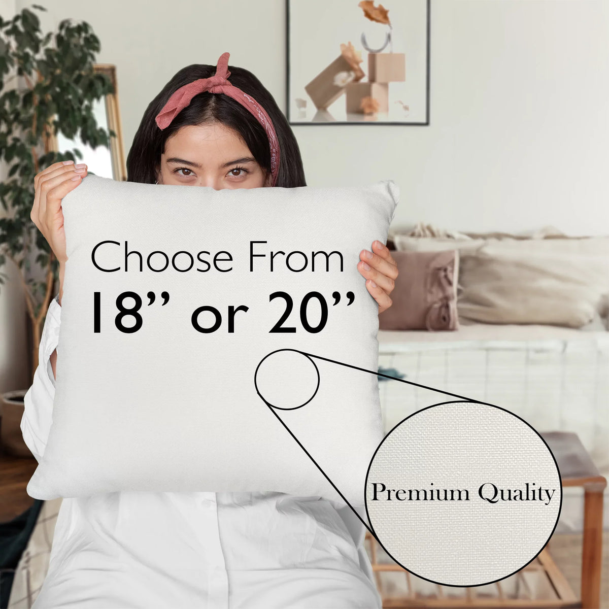 Makeup Artist in Training w/ Fan Brush & Red Lipstick Design - Beauty Themed Merch for Makeup Artist or Cosmetologist, Gift for Makeup Lovers, Pillow shield, White 18X18 IN