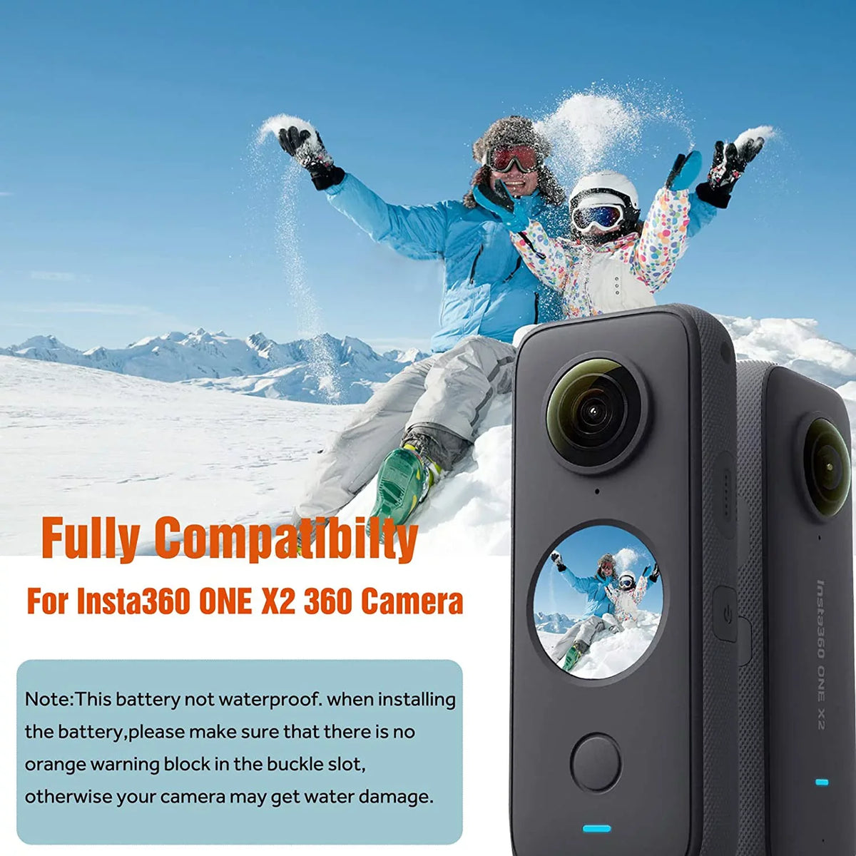 Insta360 ONE X2 Replacement Batteries 2-Pack and 3-Channel USB Charger appropriate with Insta360 ONE X2 360 Camera(Not Waterproof)