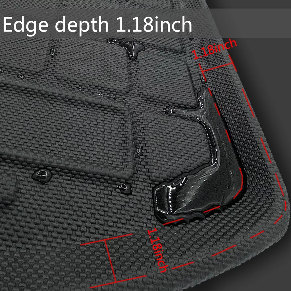 KIKIMO Tesla Model Y Storage Mat and Cargo Liners, Tesla Model Y Accessories, All elements Trunk Mat, Waterproof Rear Cargo Mat Custom Fit for Tesla, Heavy Duty Floor Mats