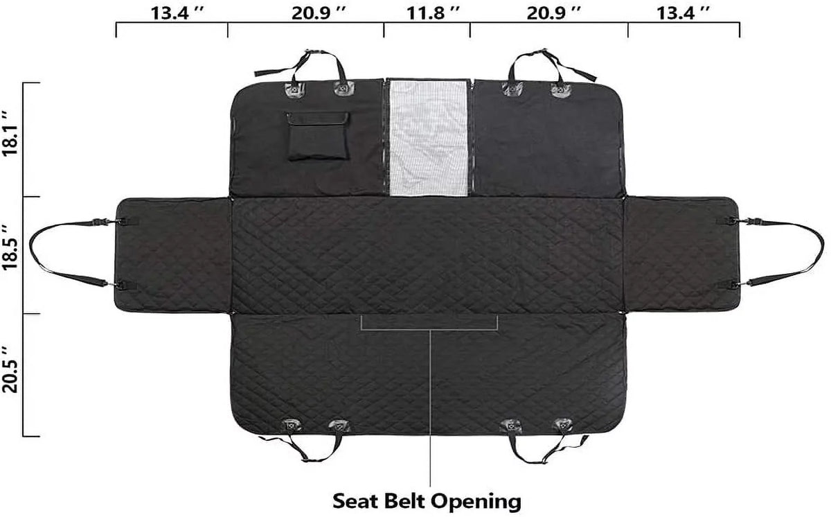 Dog Car Seat Covers with Mesh Window, Waterproof Dog wrap Back Seat, Scratchproof Dog Car Hammock Dogs Protection wrap for Cars SUVs & Trucks