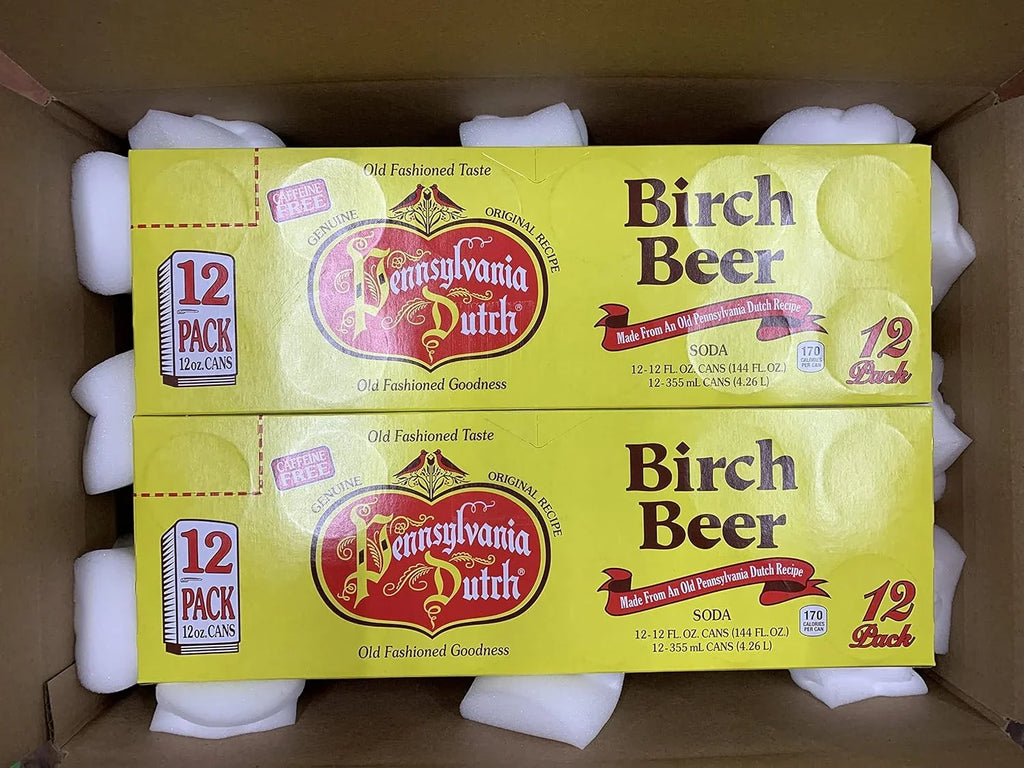 (Case Of 24). Amishtastes PA Dutch Birch Beer, Protected With High-Density Foam, 12 Oz