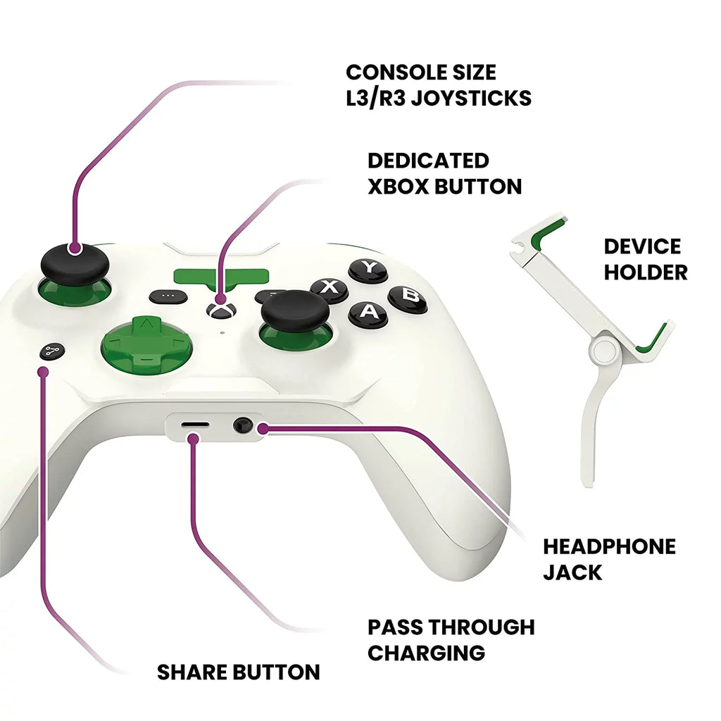 RiotPWR - Cloud Game Controller for iOS (Xbox Edition) - White With Cleaning Electric kit Bolt Axtion Bundle Used