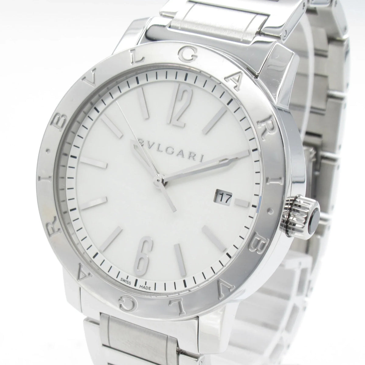 Pre-Owned BVLGARI Bvlgari Bvlgari Wrist Watch Watch Wrist Watch BB41S Mechanical Automatic White  Stainless Steel BB41S (Good)