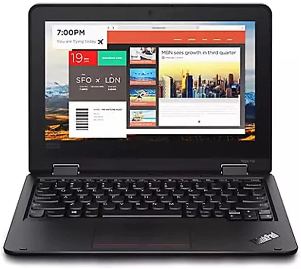 ThinkPad Yoga 11E 2-in-1 HD Touchscreen Laptop PC,  Celeron N4120 Processor, 4GB RAM, 128GB SSD, Webcam,Stereo Speakers, USB-C, HDMI, WiFi, Windows 10 Pro, Mazepoly Accessories
