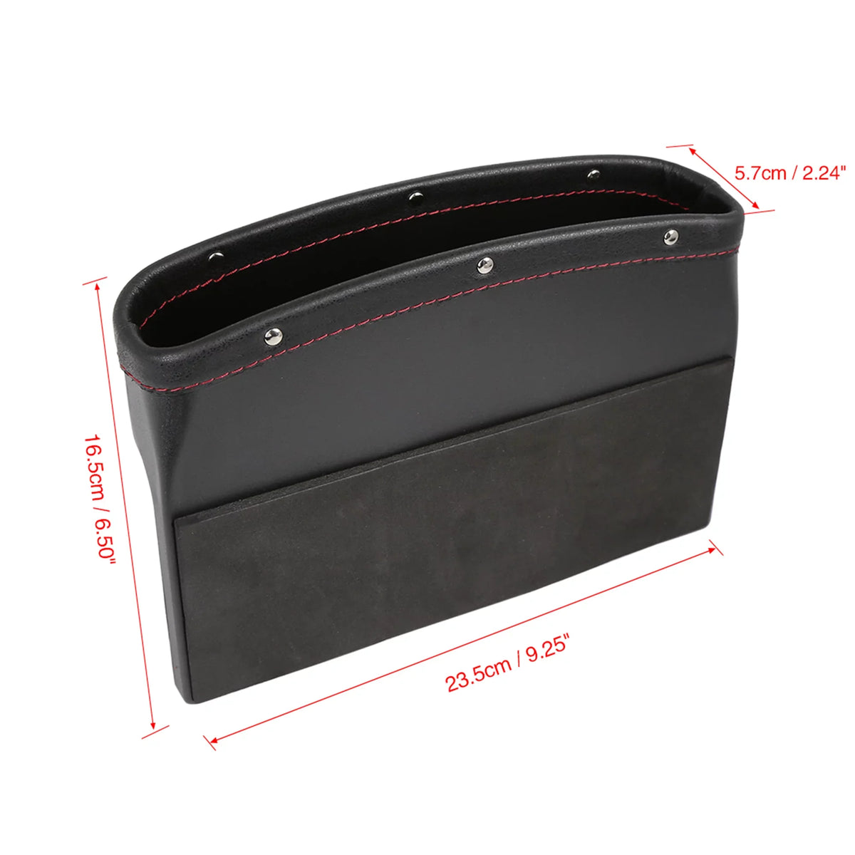 4pcs Black Red Car Seat Crevice Storage Driver Passenger Side Gap Box