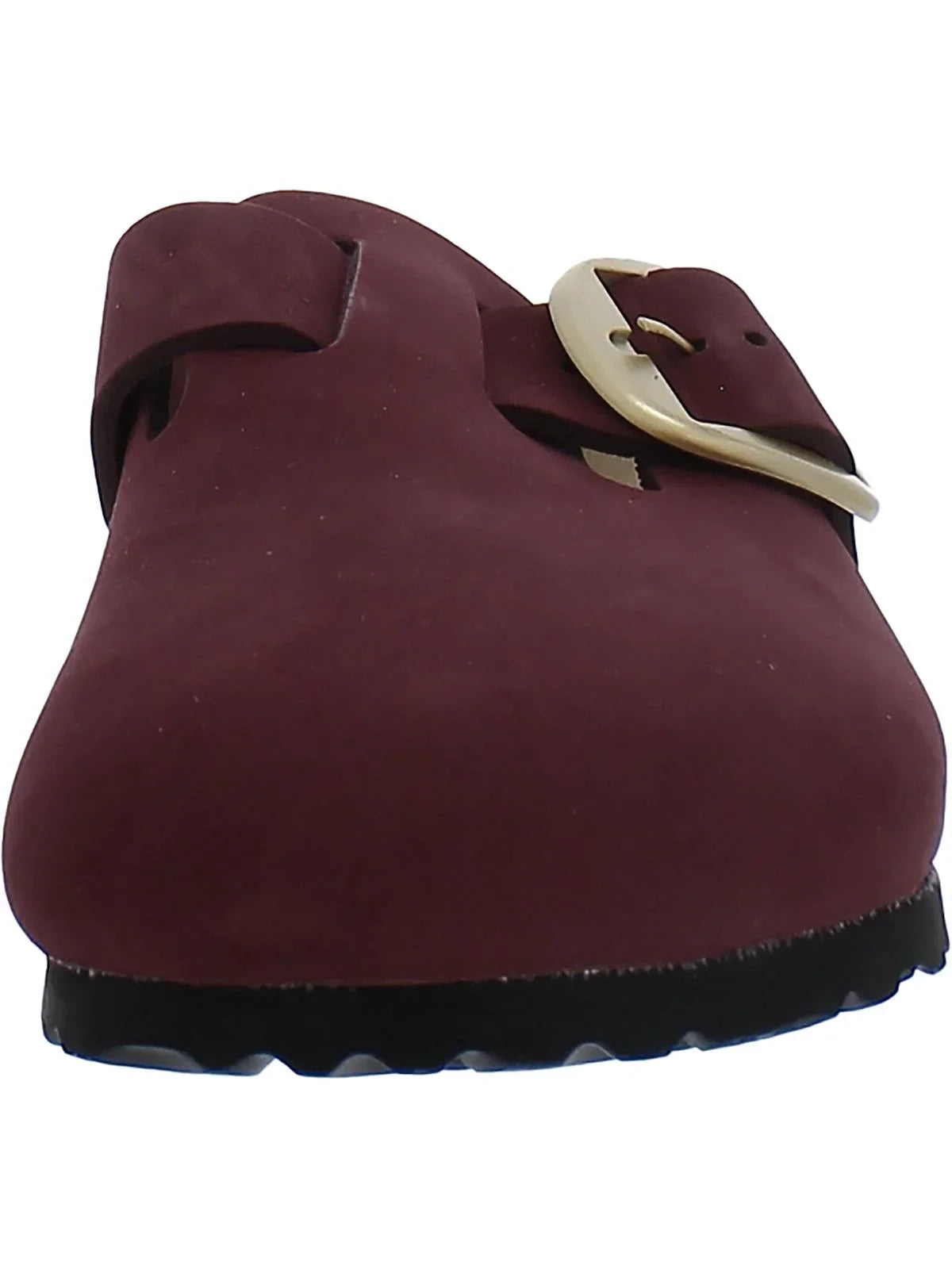Birkenstock Womens Boston Big Buckle Leather Cork Mule Sandals