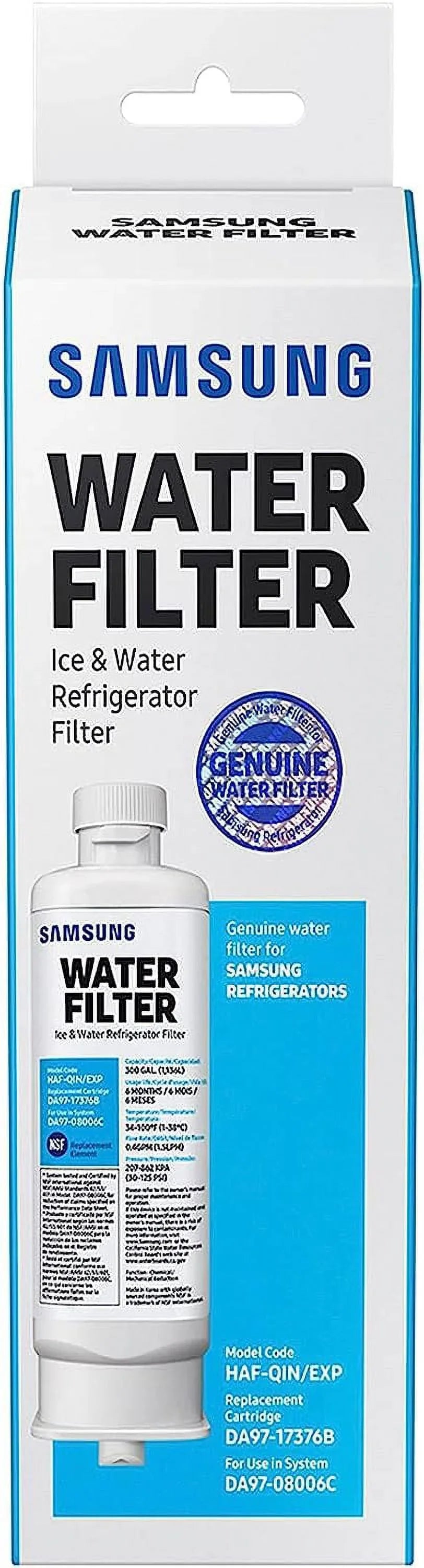 DA97-17376B HAF-QIN, DA9717376B HAF-QIN/EXP Refrigerator liquid Filter RF23M8070SG Pack of 4