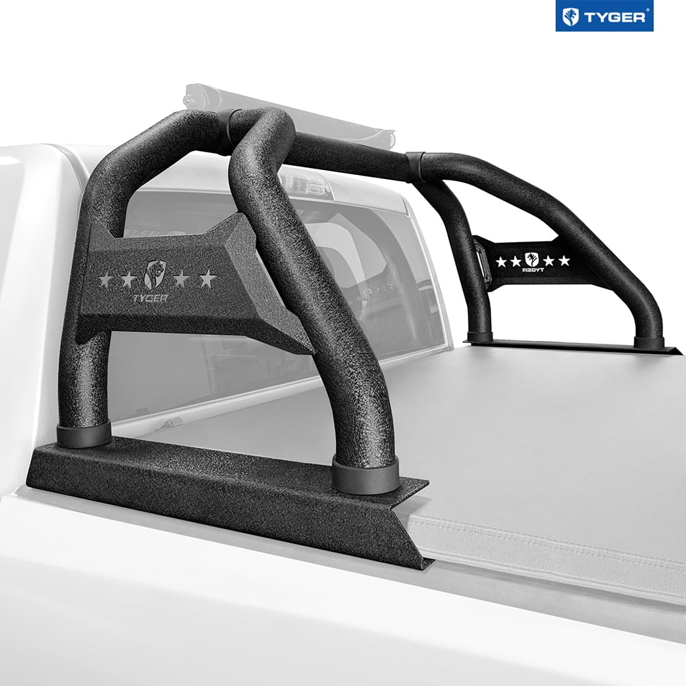 Tyger Auto Sport Bar suitable with 2022-2024  Tundra (Exclude SR) | 5.5/6.5' Bed | TG-SB7T88728 | Textured Black | Light Mount | Roll Bar