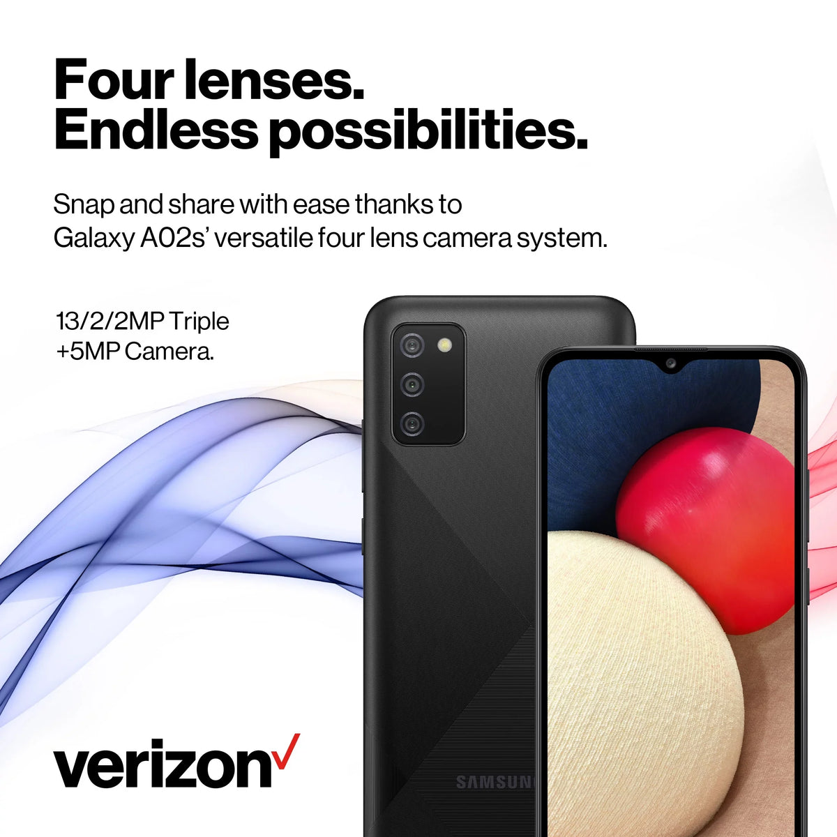 Verizon  Galaxy A02s 32GB, Black - Prepaid Smartphone
