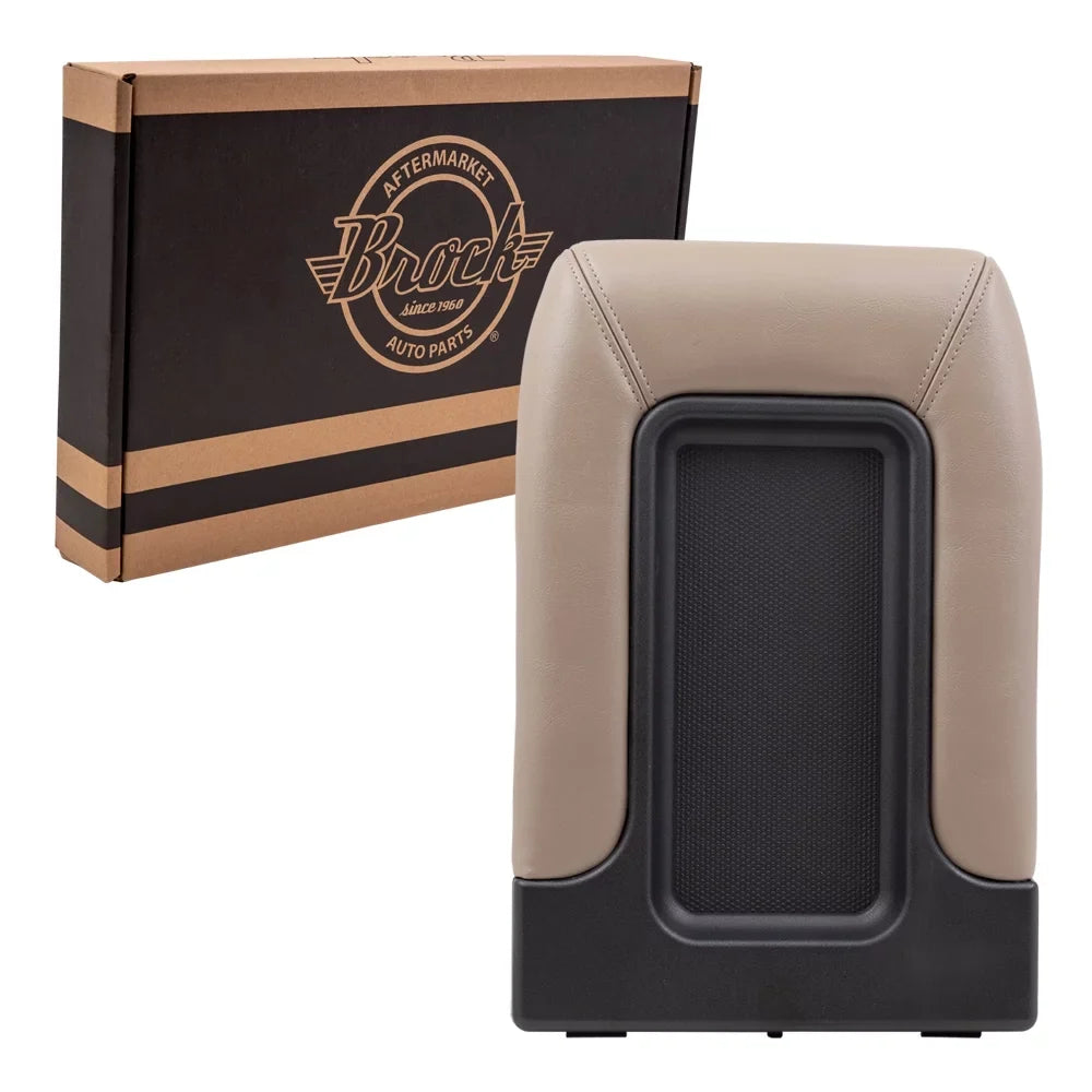 Brock Replacement Tan Center Console Lid Repair Kit appropriate with 2001-2006 Silverado Sierra Pickup Truck Tahoe Yukon & XL 19127366