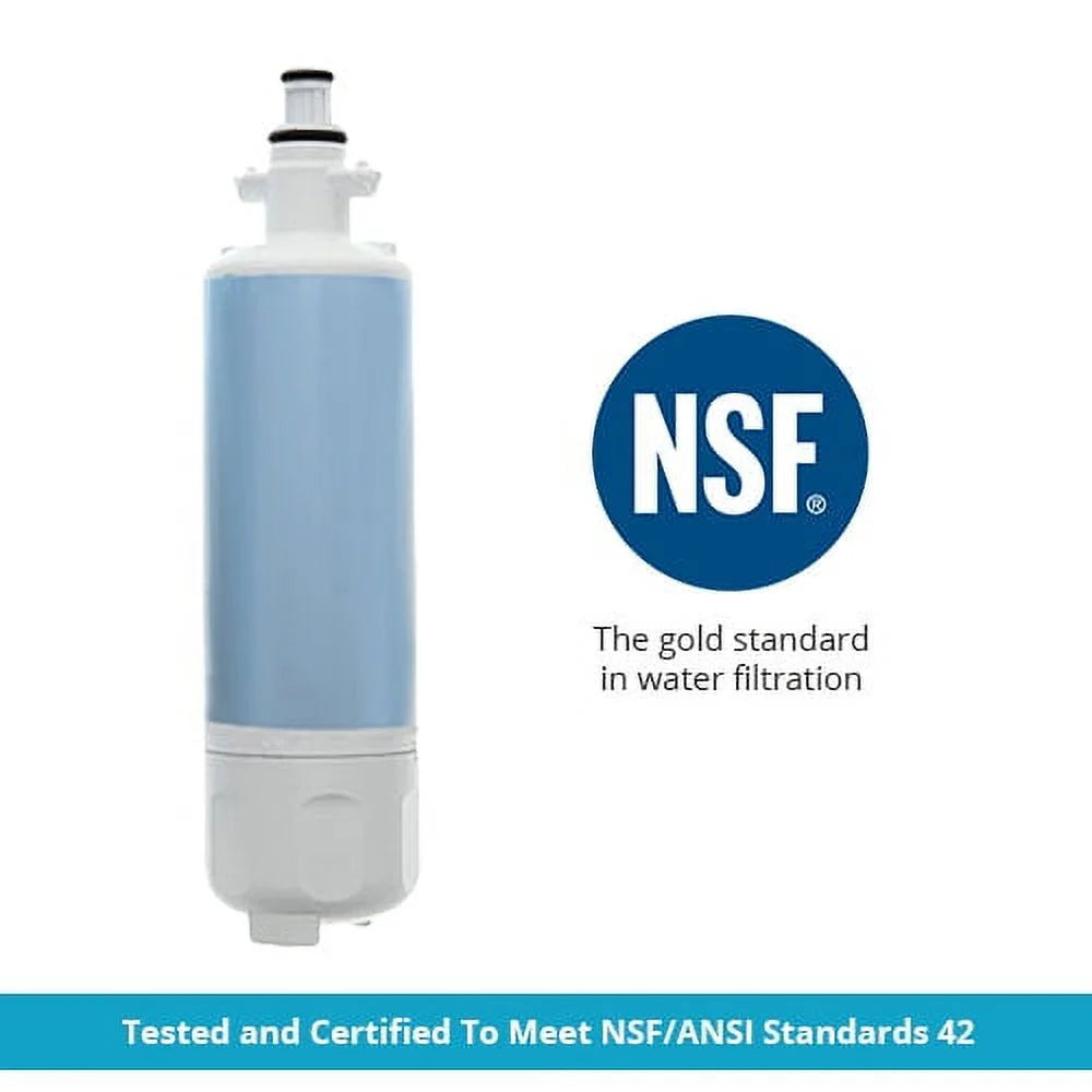 Replacement liquid Filter for  LFXS29626B / LFXS29626S / LFXS29626W / LFXS29766S Refrigerators (2 Pack)