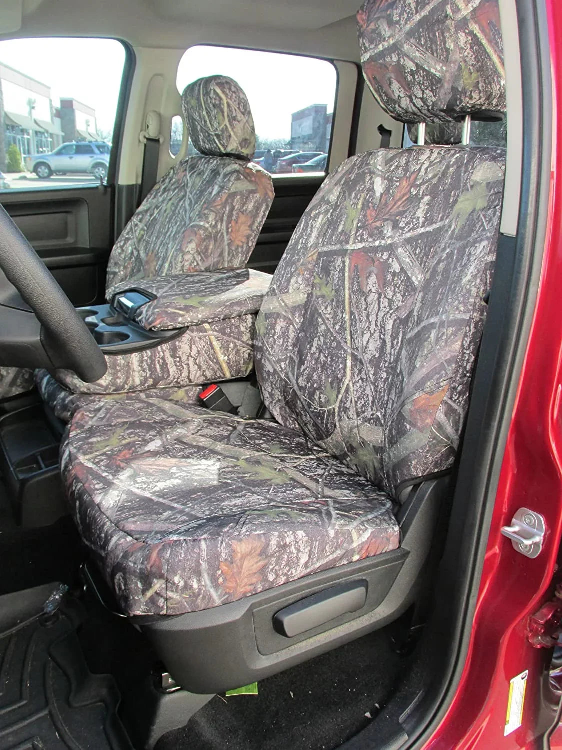 In NCLC Camouflage Endura. D1334 appropriate with 2013-2019 and 2020 Classic Dodge Ram 1500-3500 Cab Front 40/20/40 with opening console with 3 cupholders, 20 section does not open