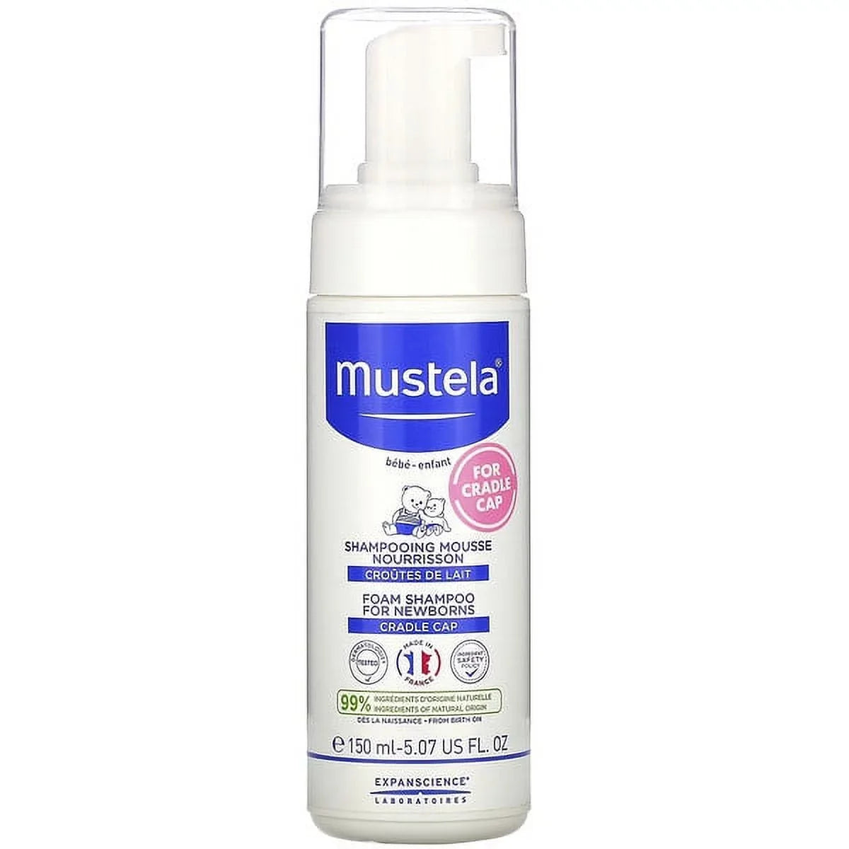 Mustela, Foam Shampoo for Newborns, 5.07 fl oz (150 ml)