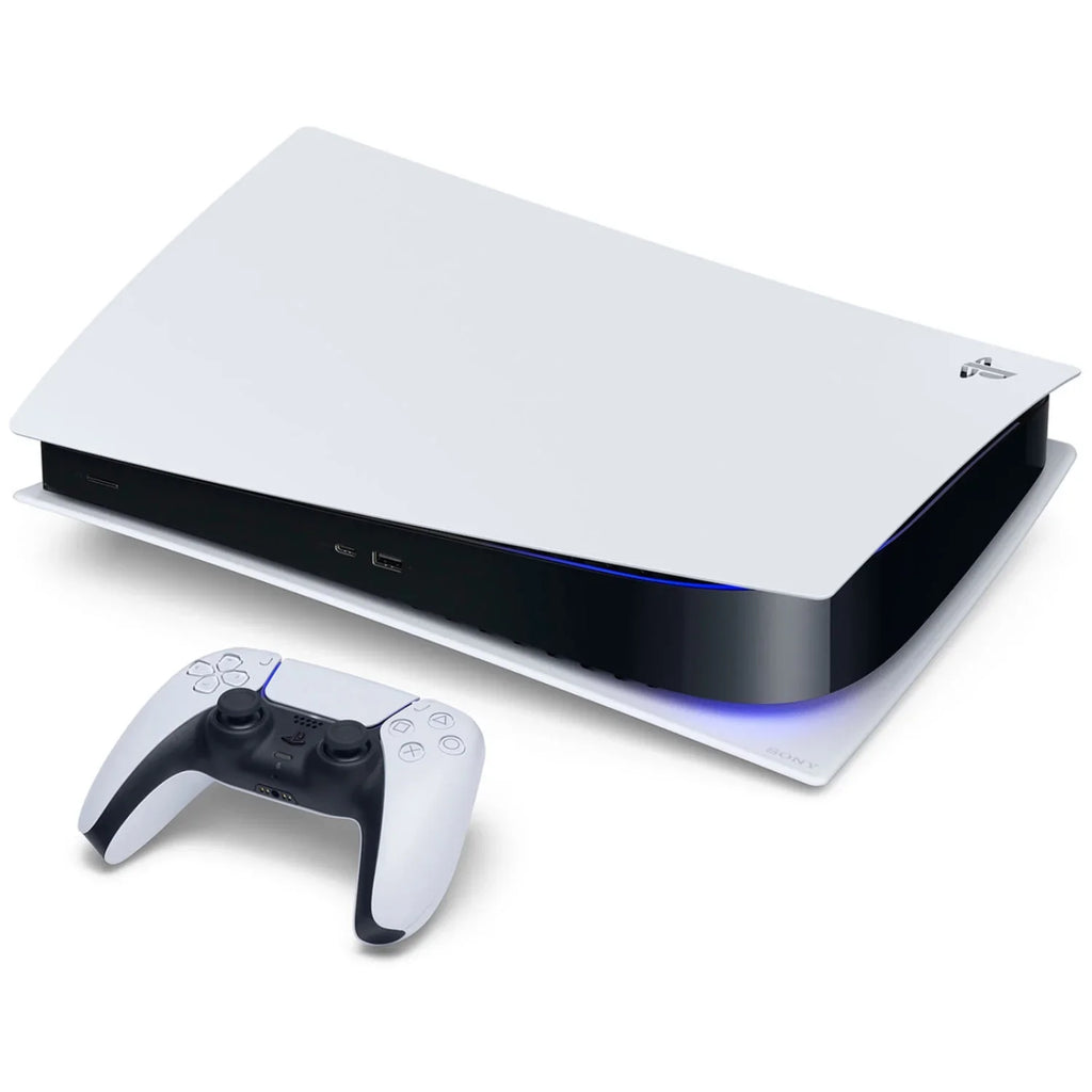 Playstation 5 Digital Edition Console with Extra Pink Controller and Black PULSE 3D Headset Bundle with Cleaning Cloth