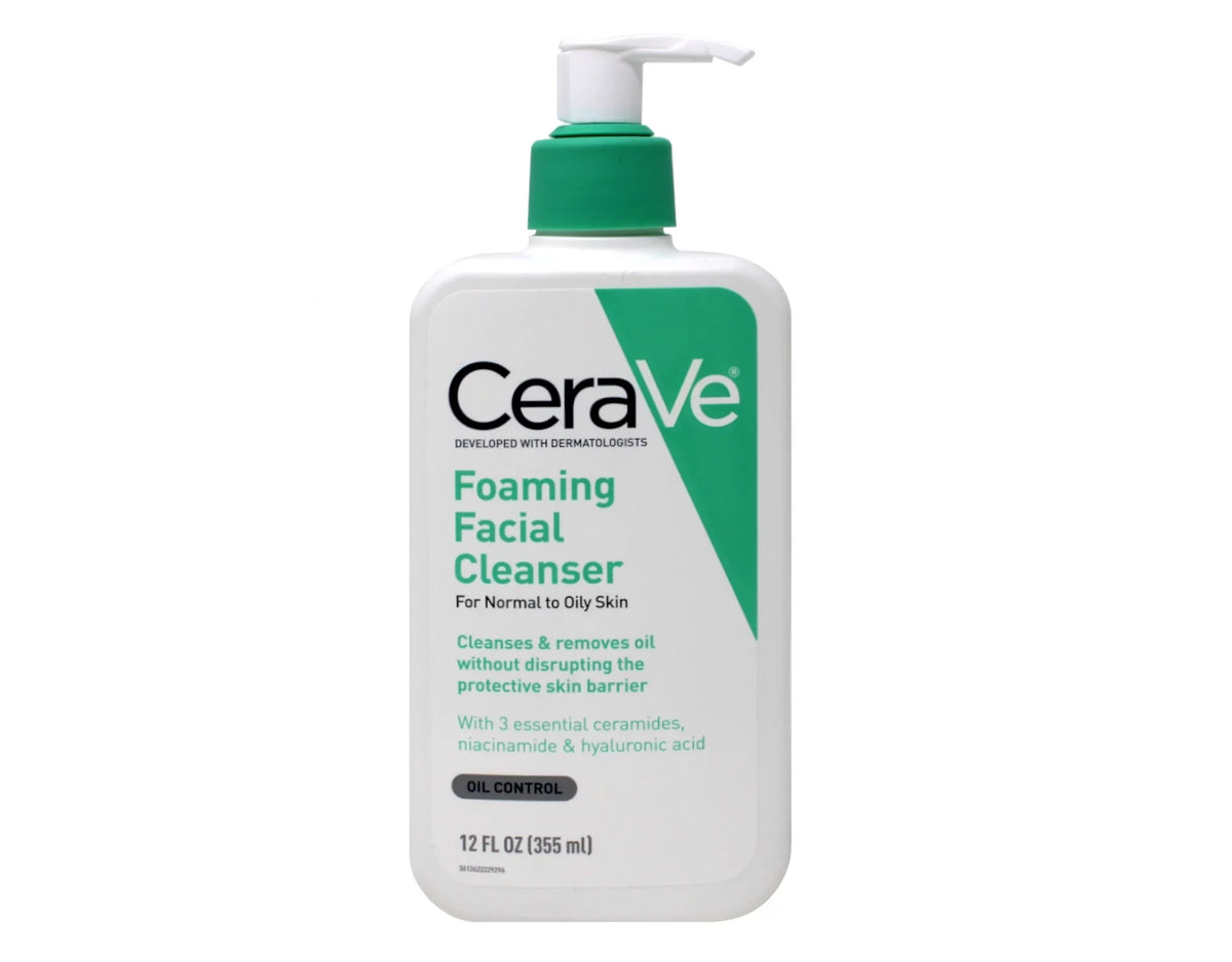 Fragrance-Free Face Wash with Hyaluronic Acid. CeraVe Foaming Face Cleanser
