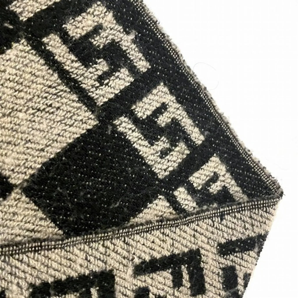 Pre-Owned FENDI Zucca pattern fringe block check brand accessory scarf men's (Good)