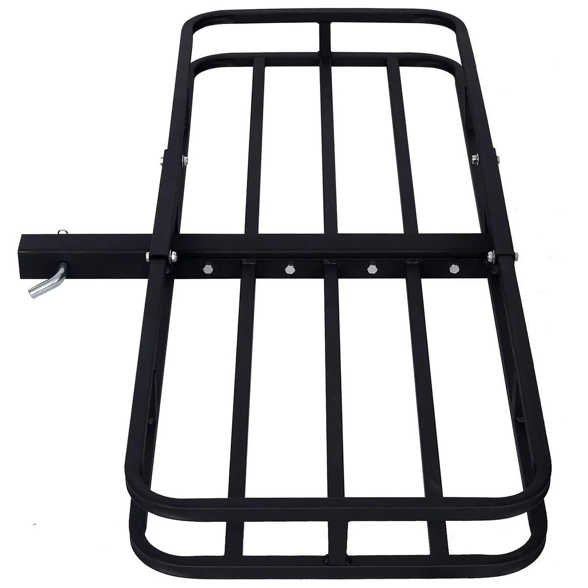 Hitch Mount Cargo Carrier, Rear Steel Cargo Rack Luggage Basket Rack with 2" Hitch Receiver for RV's, Trucks, SUV's, Vans, Cars - 500-lb Load Capacity, Black