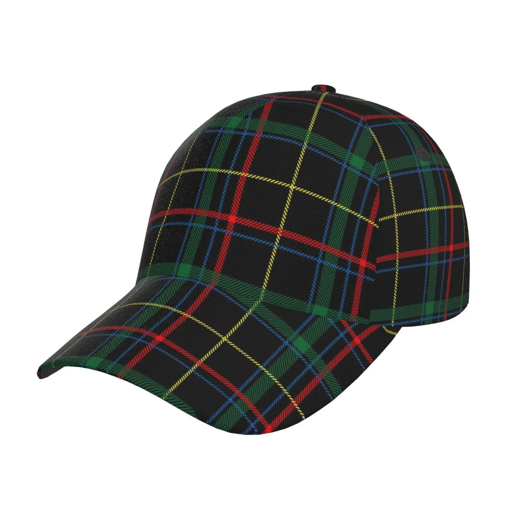 Balery Baseball Cap Adjustable Size for Running Workouts and Outdoor Activities All Seasons Dad Hat(Buffalo Plaid Dark Green)