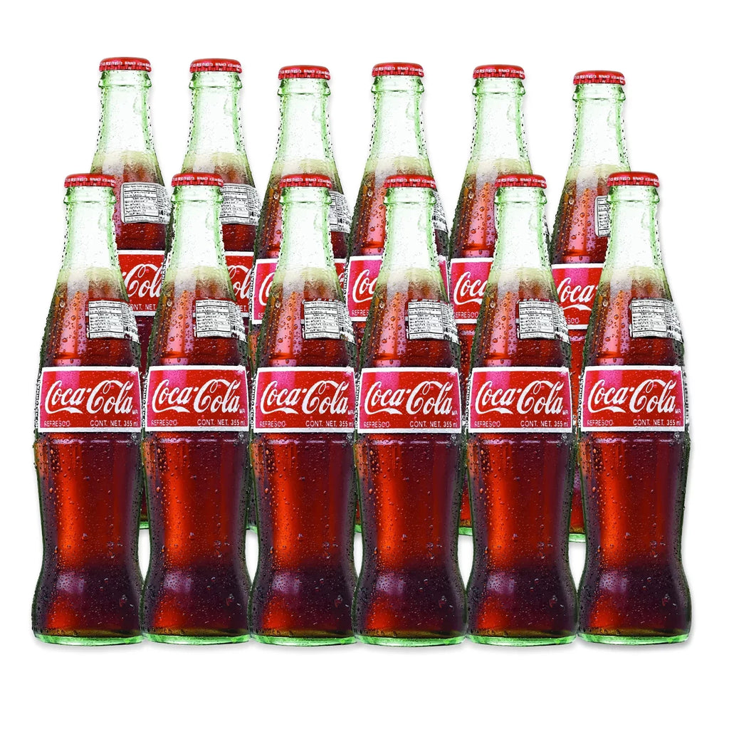 (355ml) Glass Bottle Case (12-Pack). oz. Mexican Coke Authentic Real Cane Sugar Sweetened 12/12 fl